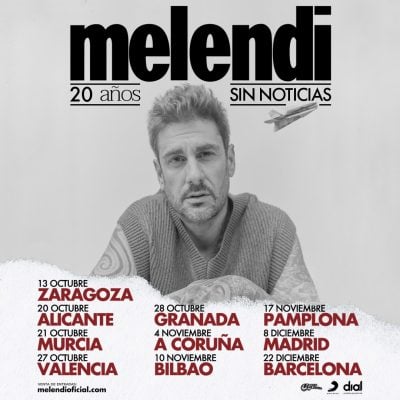 Melendi actuará en Alicante el 20 de&nbsp;octubre