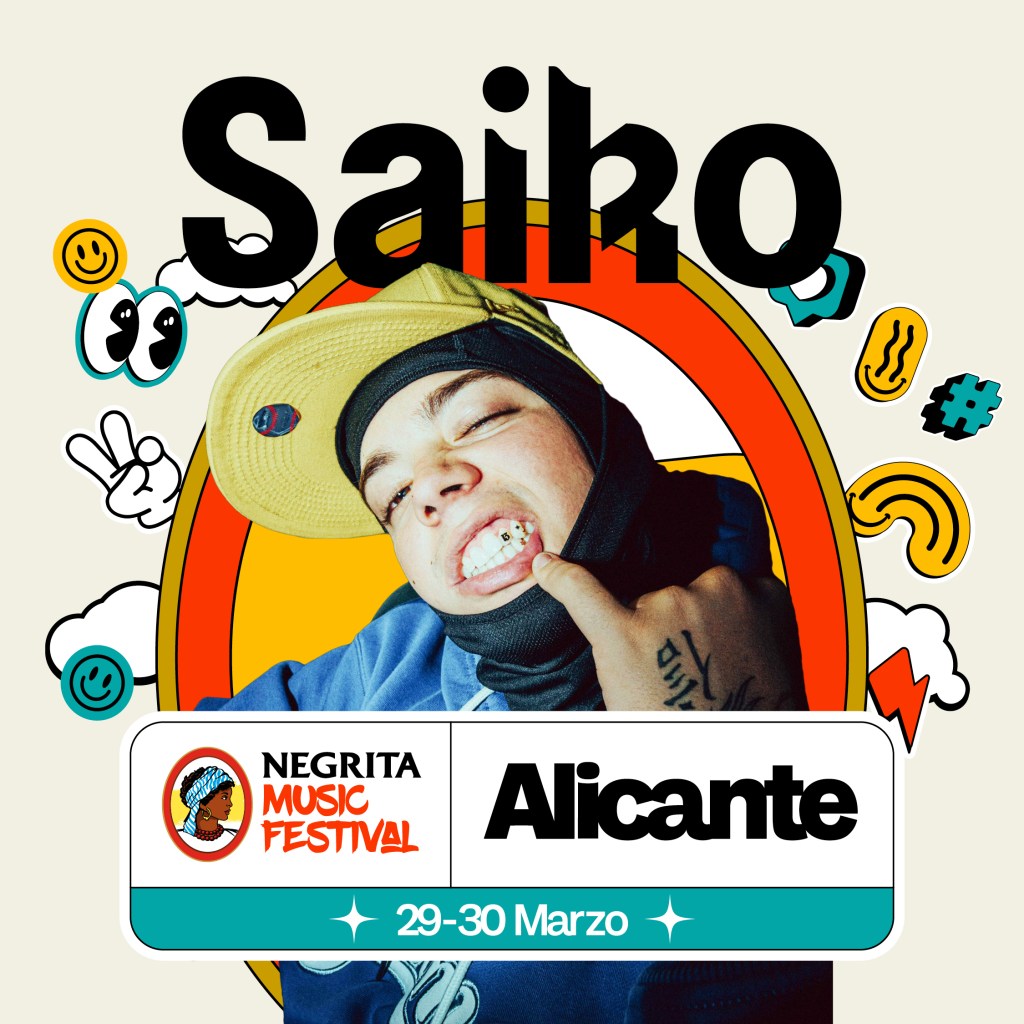 Saiko encabeza el cartel de la próxima edición de Negrita Music Festival en&nbsp;Alicante.